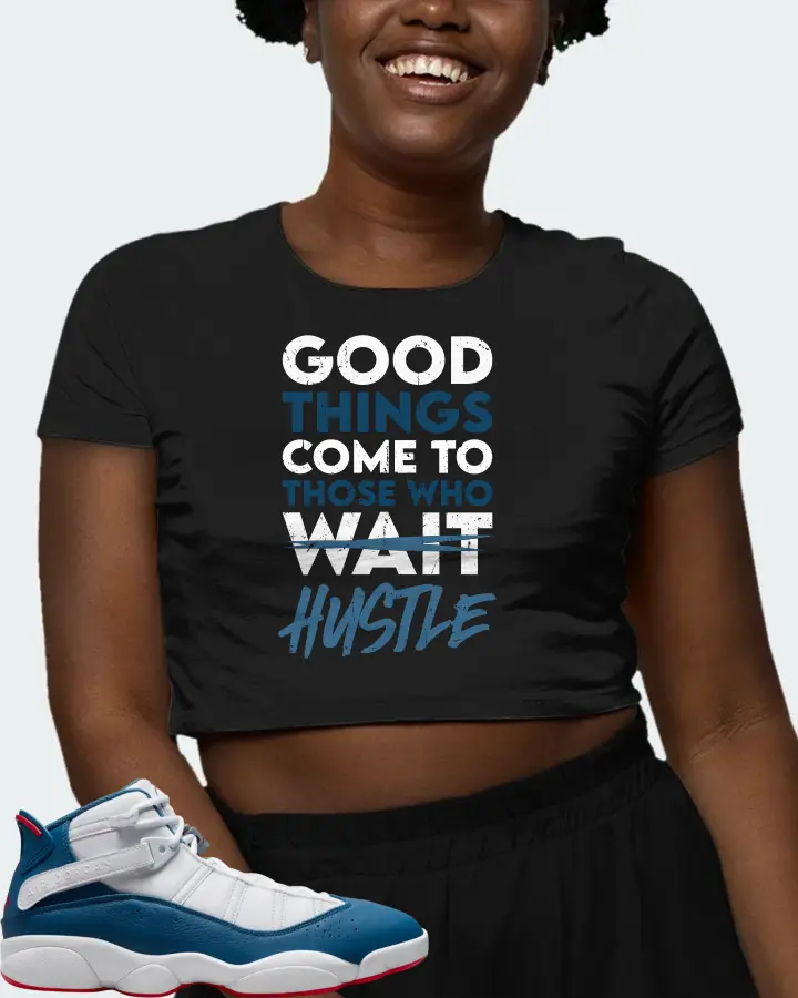 Jordan 6 Rings Sneaker Matching Black Crop Top (Good Things Come) - View 3