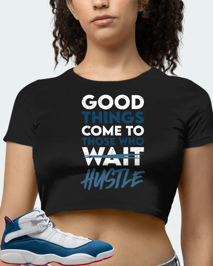 Jordan 6 Rings Sneaker Matching Black Crop Top (Good Things Come) - View 4