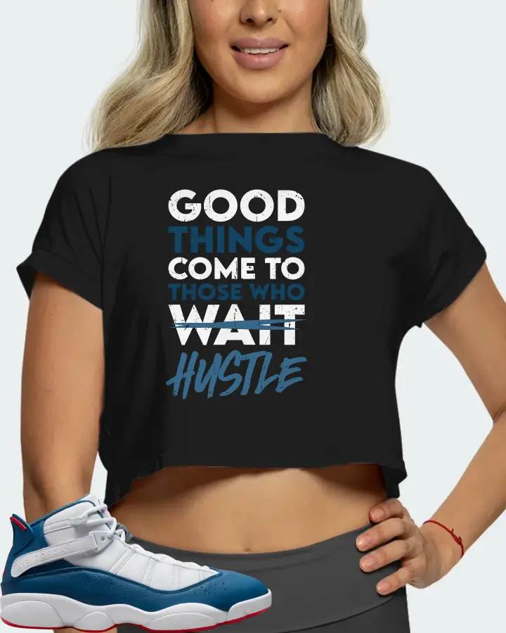 Jordan 6 Rings Sneaker Matching Black Crop Top (Good Things Come) - View 5