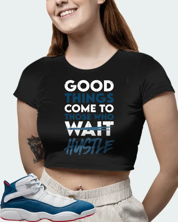 Jordan 6 Rings Sneaker Matching Black Crop Top (Good Things Come) - View 6