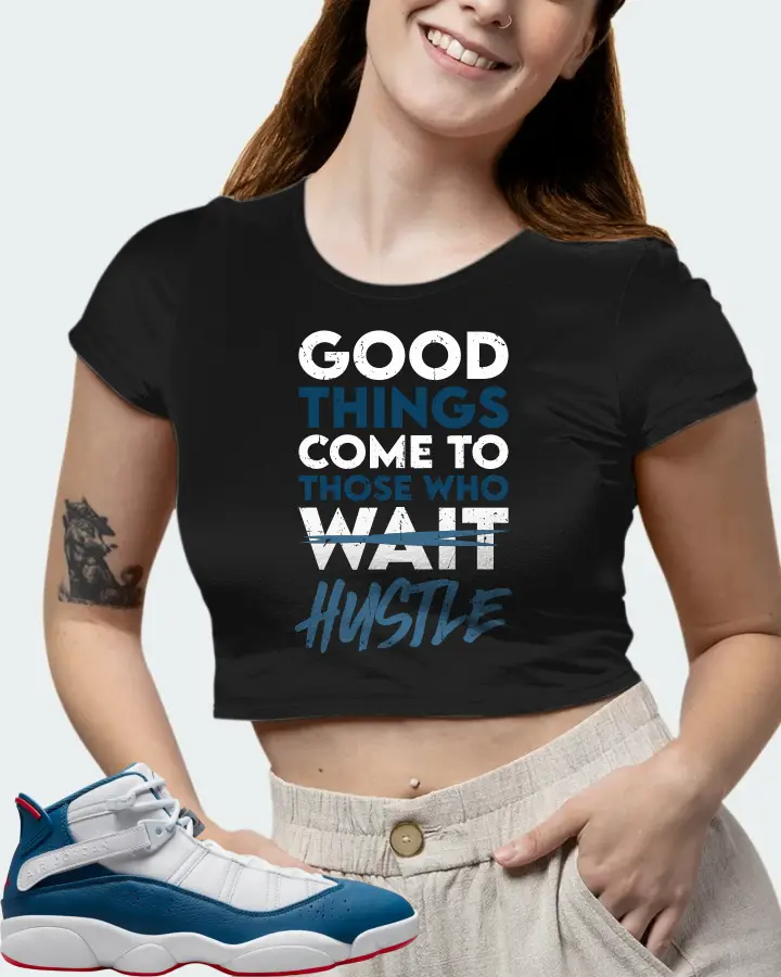 Jordan 6 Rings Sneaker Matching Black Crop Top (Good Things Come) - View 7