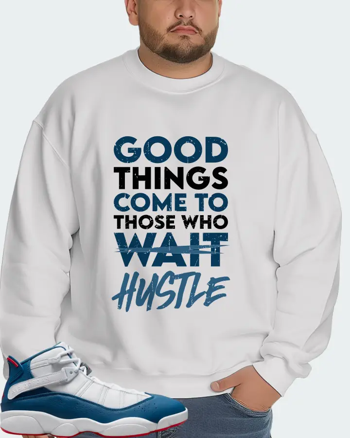 Jordan 6 Rings Sneaker Matching White Sweatshirt (Good Things Come) - View 6