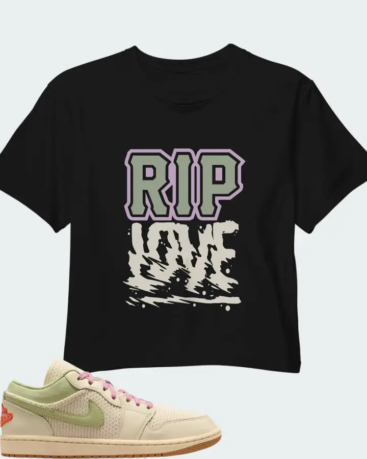 Air Jordan 1 Low SE Sail Olive Aura Pearl White Matching Crop Top