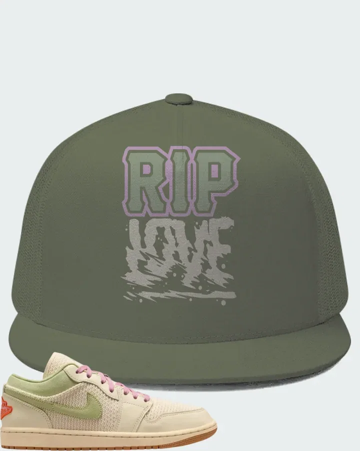 Air Jordan 1 Low SE Sail Olive Aura Pearl White Matching Hat