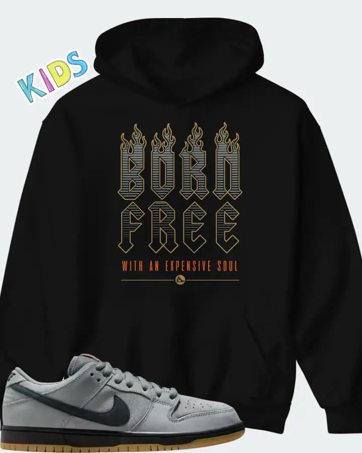 Nike Dunk Low Pro SB Cool Grey Matching Kid's Hoodie