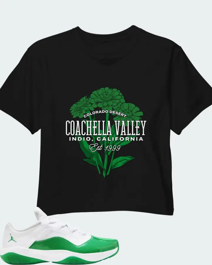 Air Jordan 11 CMFT Low White Lucky Green Matching Crop Top