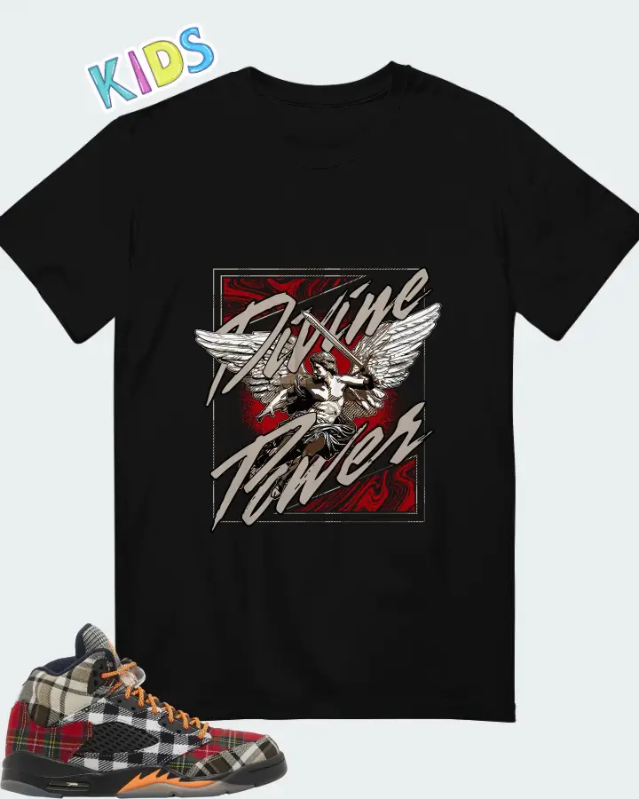 Air Jordan 5 Retro Plaid Matching Kid's T-Shirt