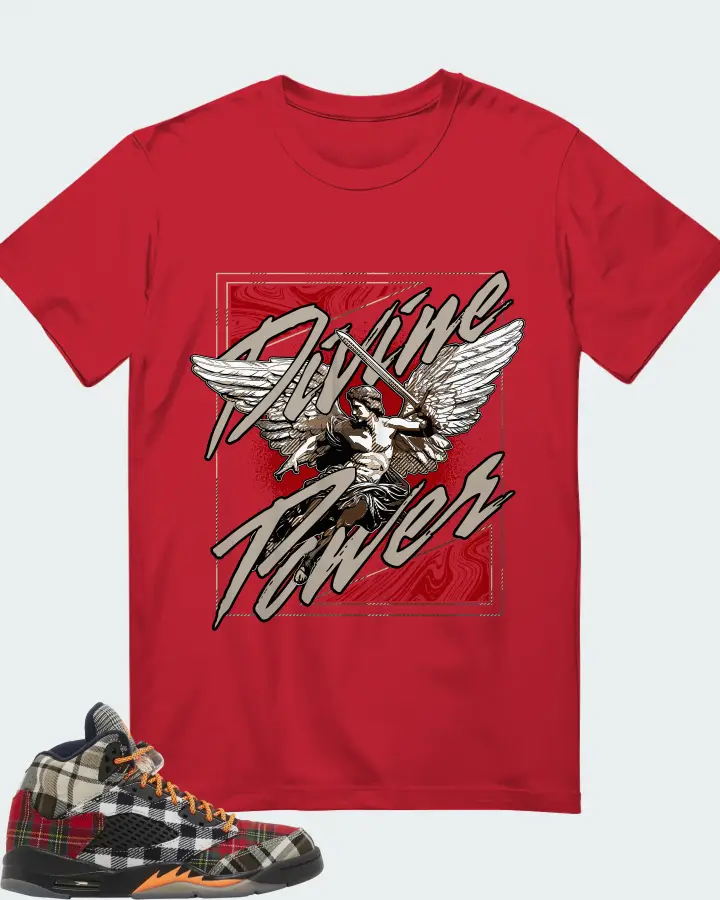 Air Jordan 5 Retro Plaid Matching T-Shirt