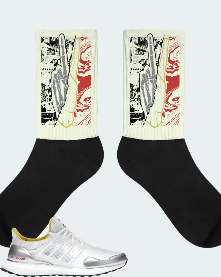 adidas Ultra Boost DNA Sneaker Matching Citron Socks - Peace of mind