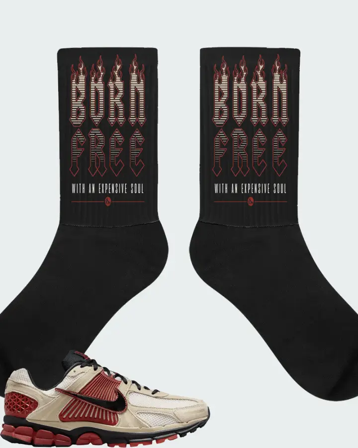 Nike Air Zoom Vomero 5 Desert Khaki Maroon Matching Socks