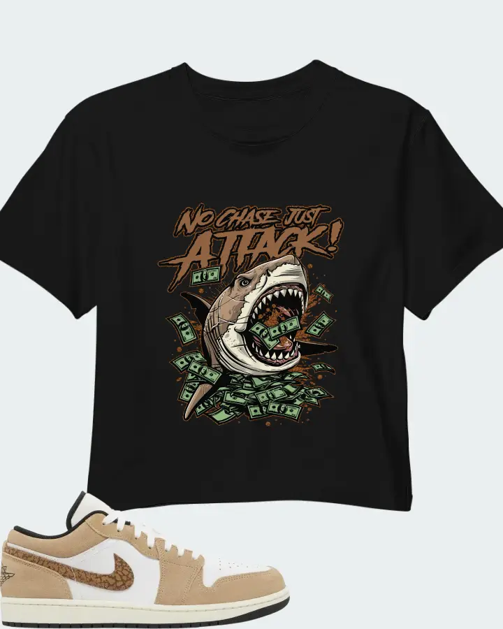 Air Jordan 1 Low SE Brown Elephant Light British Tan Matching Crop Top
