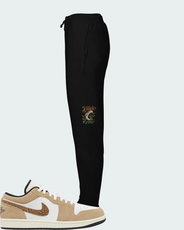 Air Jordan 1 Low SE Brown Elephant Light British Tan Matching Joggers