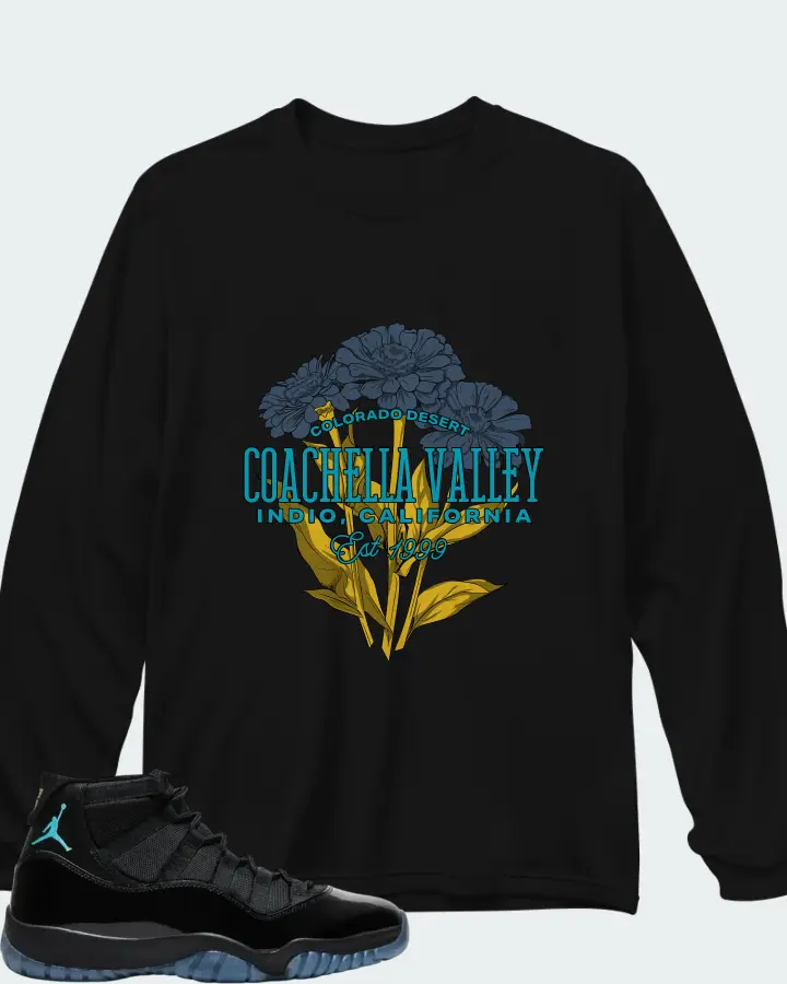 Air Jordan 11 Retro Gamma Blue 2025 Matching Long Sleeve T-Shirt