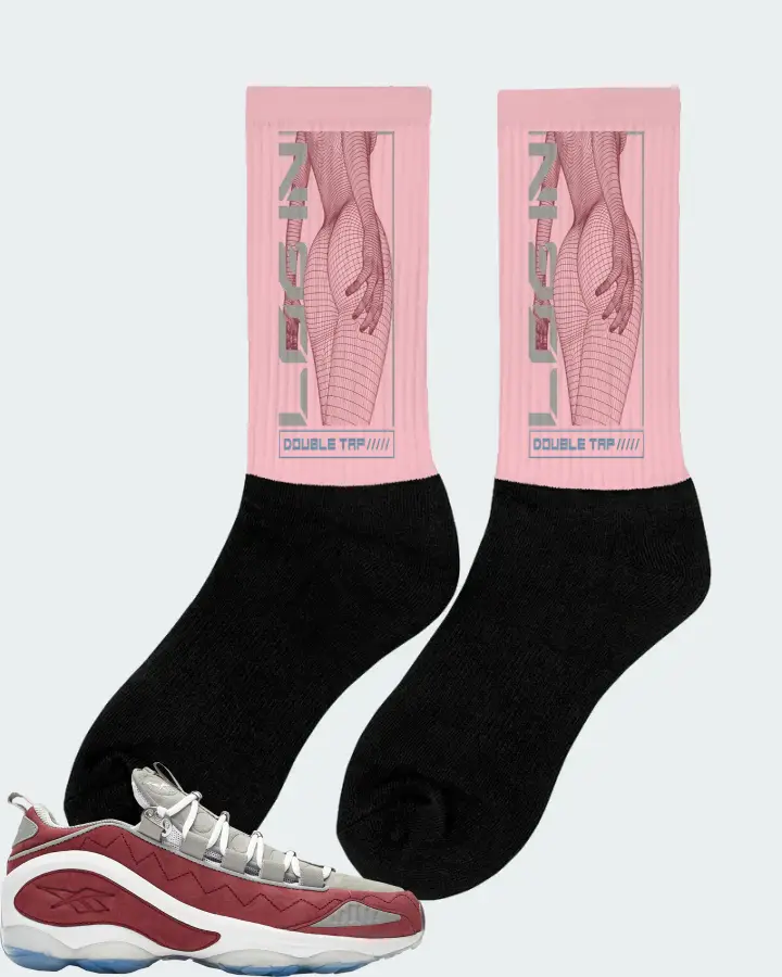 Reebok DMX Run 10 Sneaker Matching Pink Socks (LOGIN) - View 3