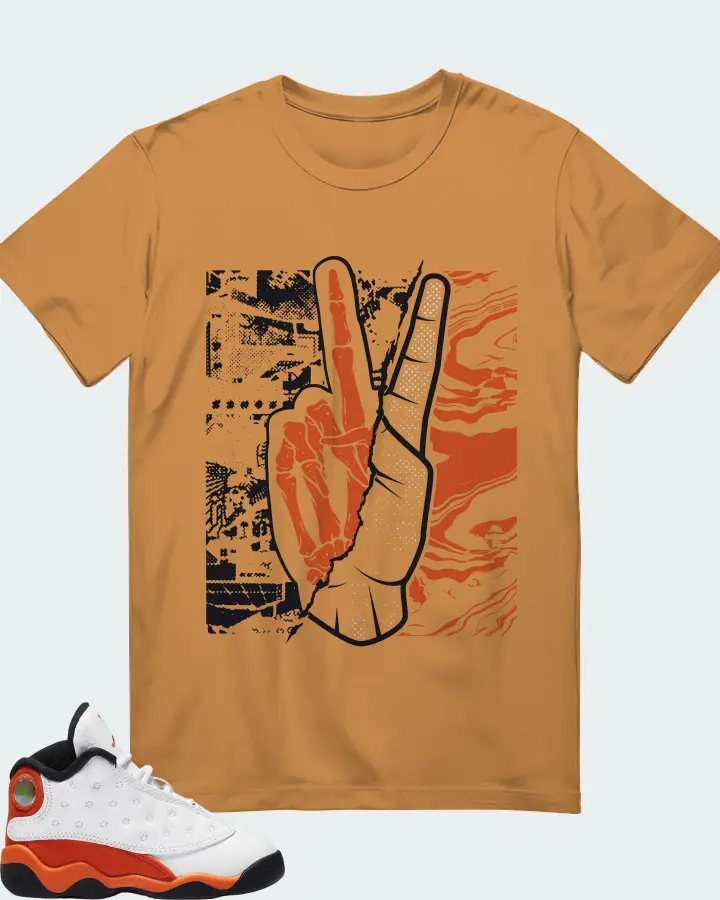 Jordan 13 Retro Sneaker Matching Toast T-Shirt - Peace of mind