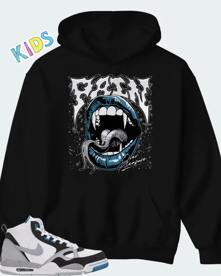 Nike Flight 13 Mid Wolf Grey Tropical Teal Matching Kid's Hoodie