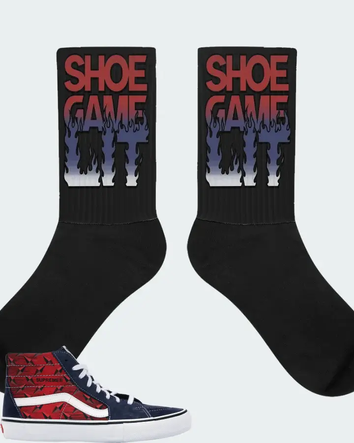 Vans Sk8-Hi Sneaker Matching Black Socks - Shoe Game Lit Refreshed