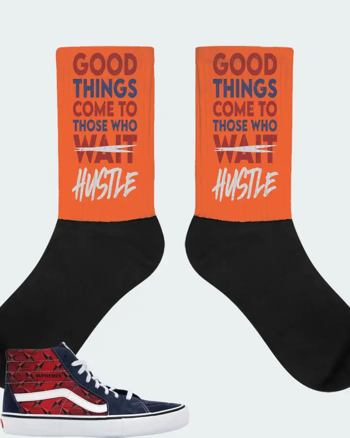 Vans Sk8-Hi Sneaker Matching Orange Socks - Good Things Come