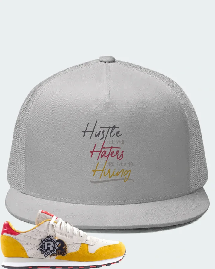 Reebok Classic Leather Sneaker Matching White Hat - HUSTLE TILL YOUR HATERS ASK