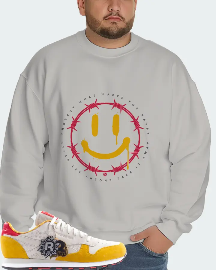 Reebok Classic Leather Sneaker Matching Grey Sweatshirt (PROTECT) - View 6