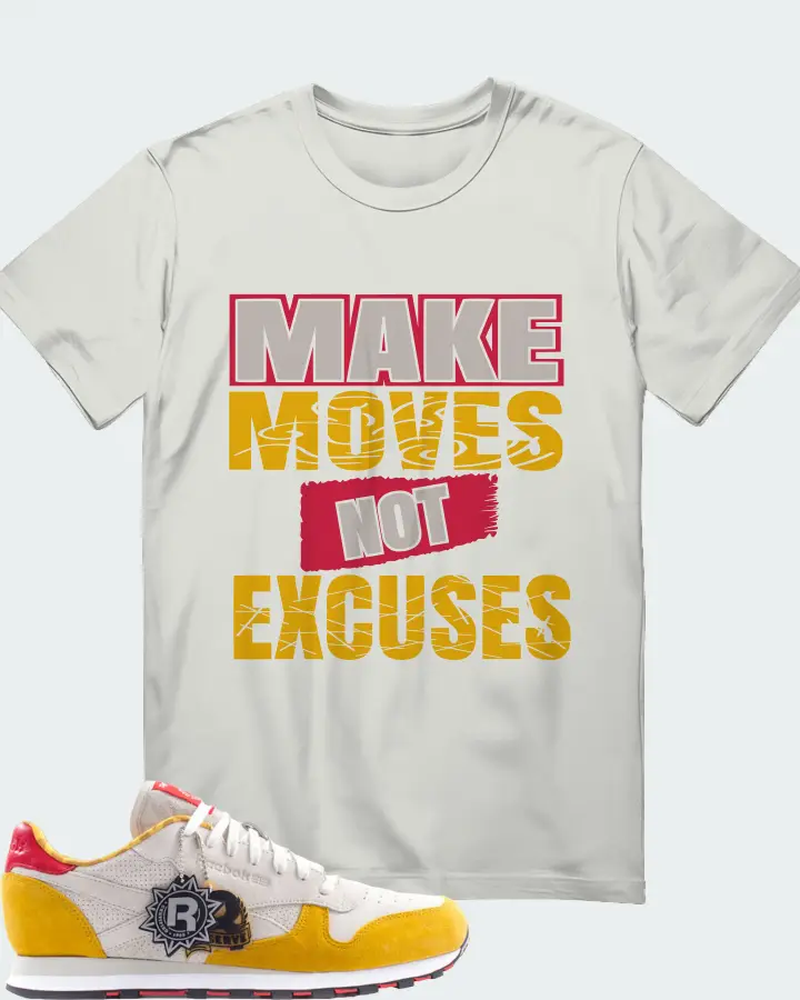 Reebok Classic Leather Sneaker Matching Silver T-Shirt - Make Moves Not Excuses