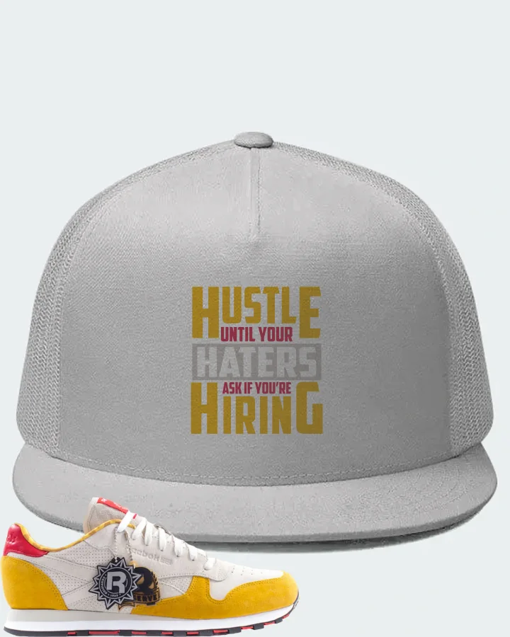 Reebok Classic Leather Sneaker Matching White Hat - HUSTLE UNTIL YOUR HATERS