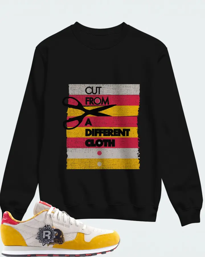 Reebok Classic Leather Sneaker Matching Black Sweatshirt - Cut From a Different Cloth