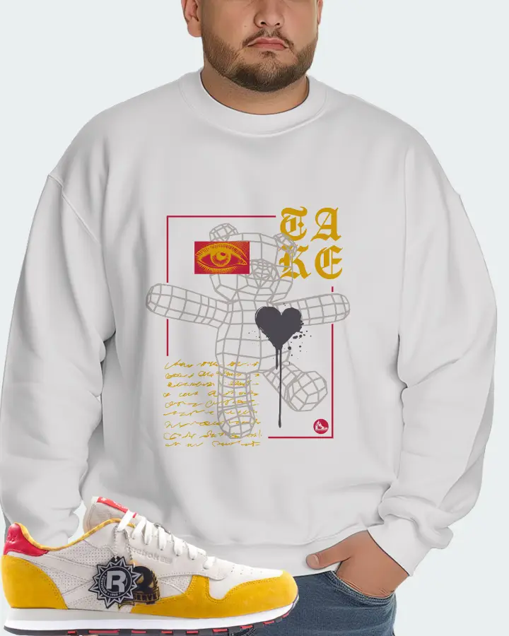Reebok Classic Leather Sneaker Matching White Sweatshirt (TAKE) - View 6