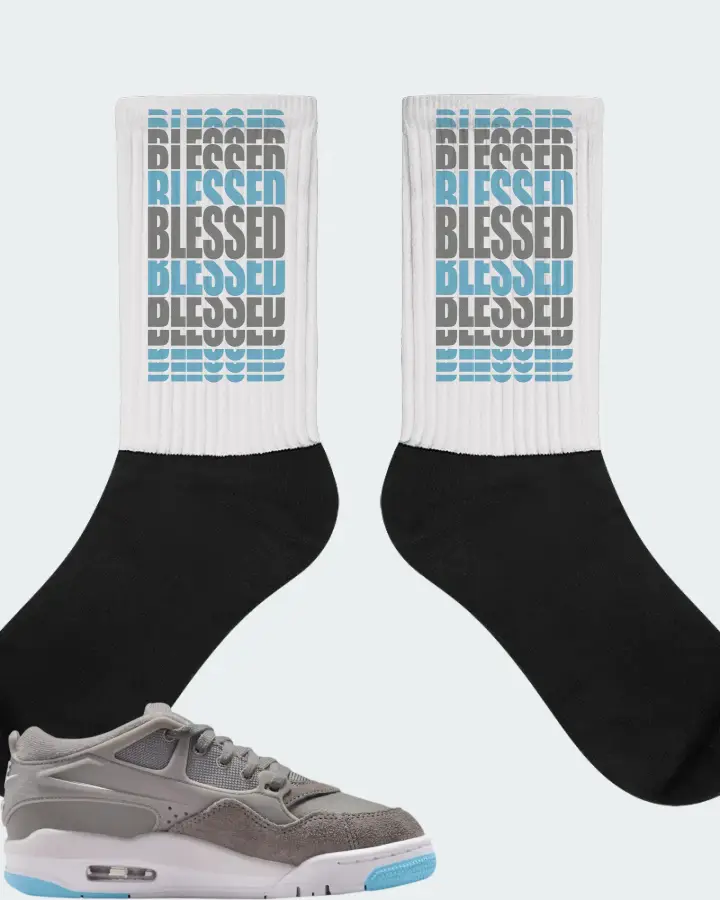 Air Jordan 4 RM Inspired By the Greatest Sneaker Matching White Socks - BLESSED Many Times