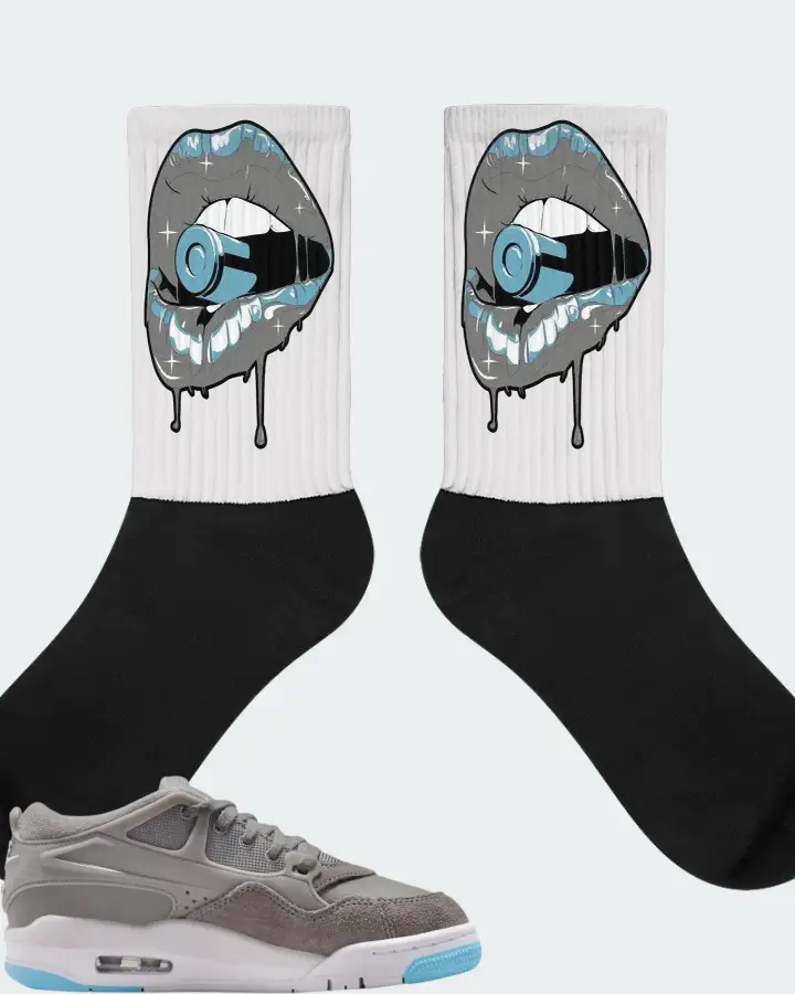 Air Jordan 4 RM Inspired By the Greatest Sneaker Matching White Socks - Kiss of Death