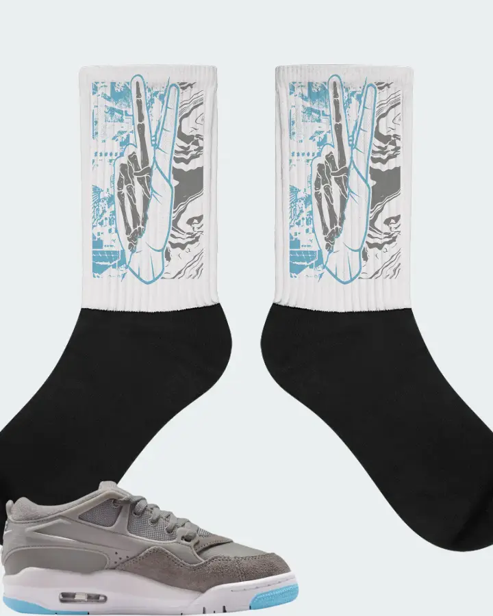 Air Jordan 4 RM Inspired By the Greatest Sneaker Matching White Socks - Peace of mind