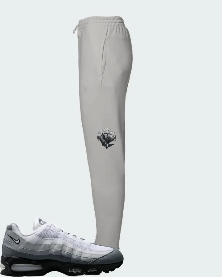 Nike Air Max 95 Big Bubble - Pure Platinum Wolf Grey Matching Joggers