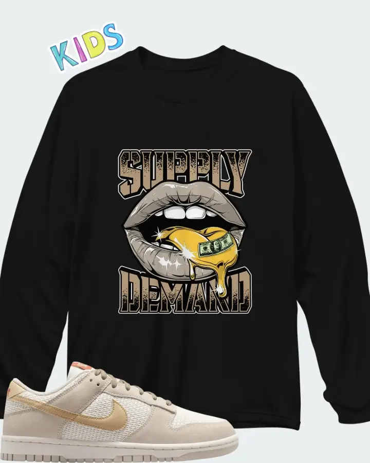 Nike Dunk Low SE Sail Matching Kid's Long Sleeve T-Shirt
