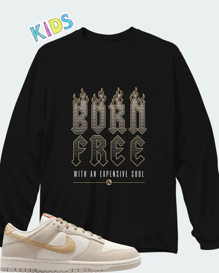 Nike Dunk Low SE Sail Matching Kid's Long Sleeve T-Shirt