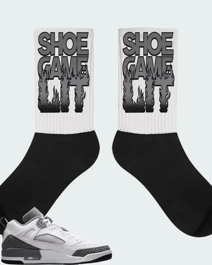 Jordan Spizike Low Wolf Grey Matching Socks