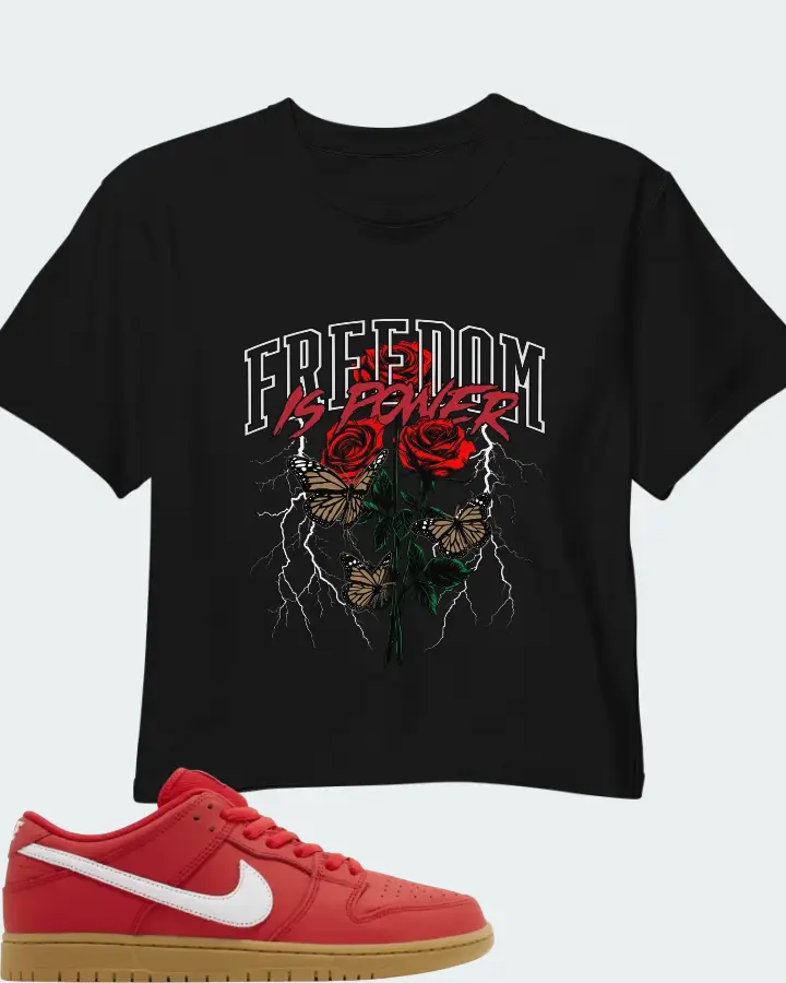 Nike Dunk Low Pro SB University Red Gum Matching Crop Top