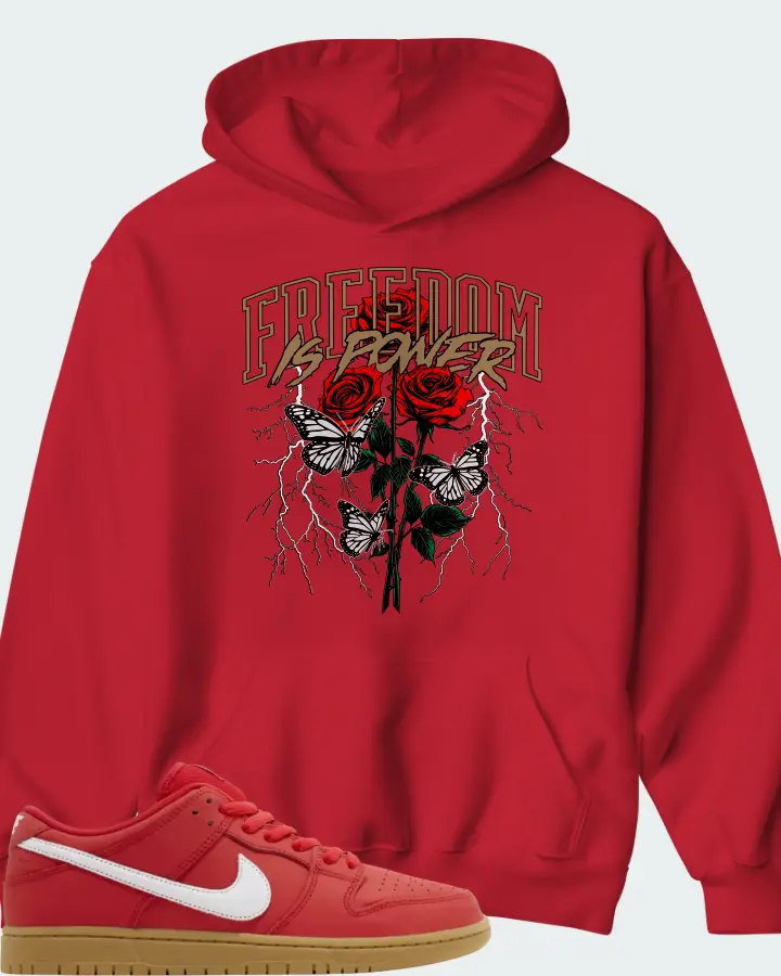 Nike Dunk Low Pro SB University Red Gum Matching Hoodie