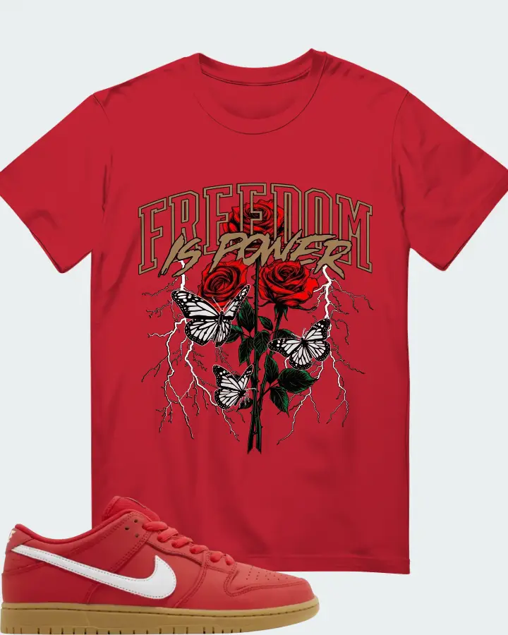 Nike Dunk Low Pro SB University Red Gum Matching T-Shirt