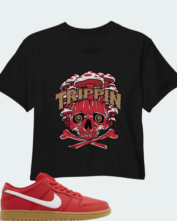 Nike Dunk Low Pro SB University Red Gum Matching Crop Top