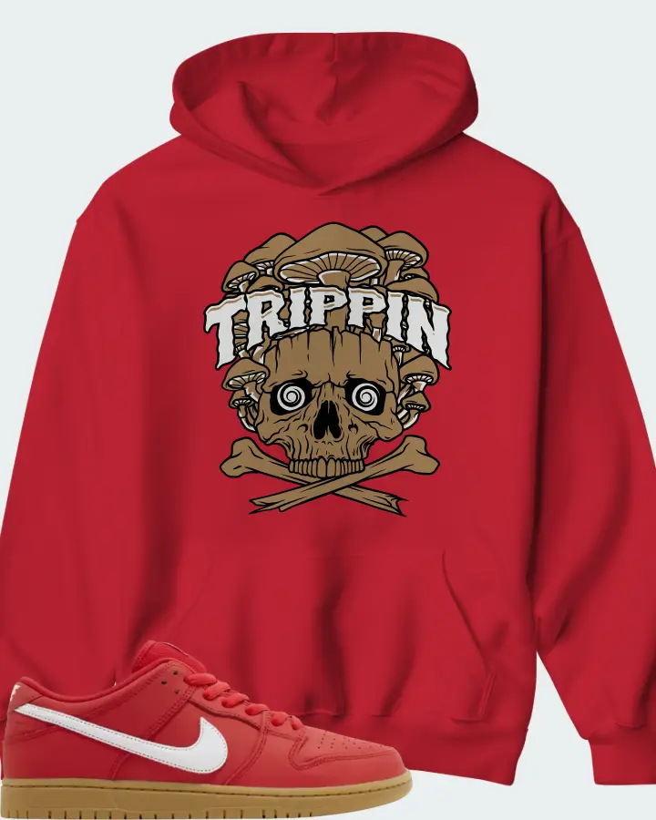Nike Dunk Low Pro SB University Red Gum Matching Hoodie