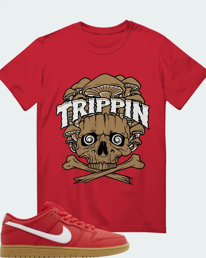 Nike Dunk Low Pro SB University Red Gum Matching T-Shirt