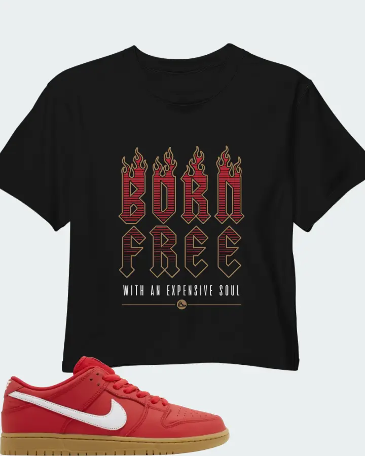 Nike Dunk Low Pro SB University Red Gum Matching Crop Top