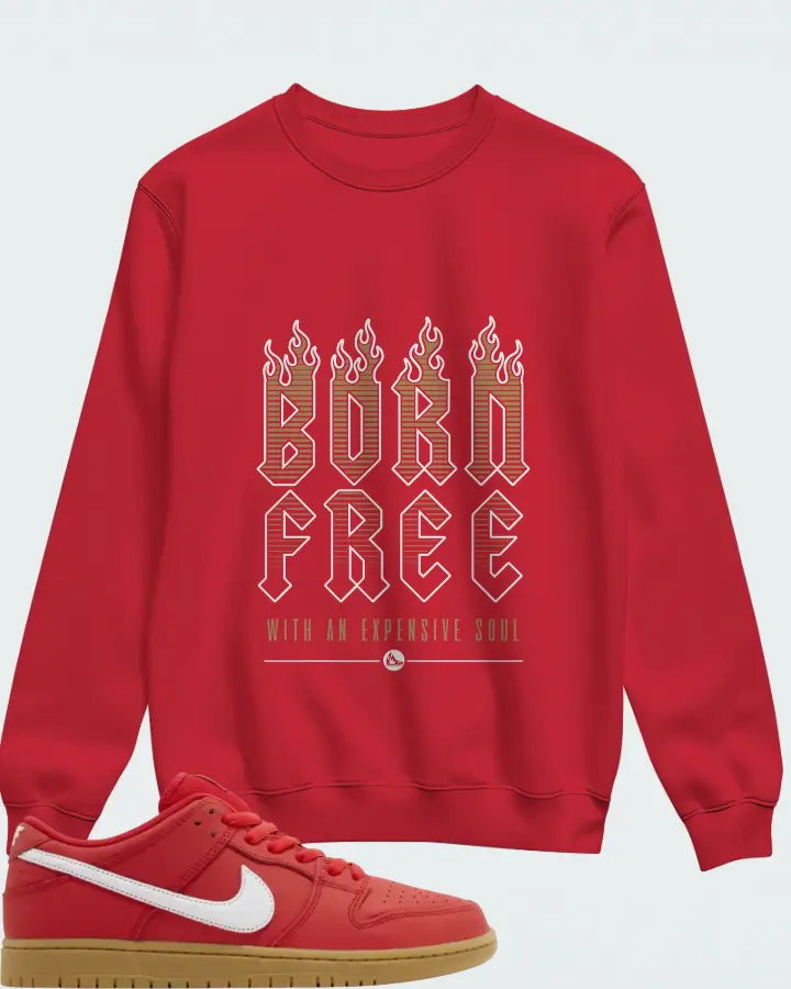 Nike Dunk Low Pro SB University Red Gum Matching Sweatshirt