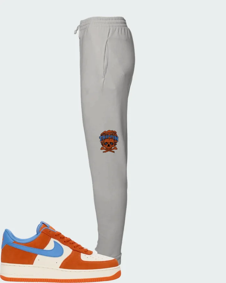 Nike Air Force 1 '07 LV8 Safety Orange University Blue Matching Joggers