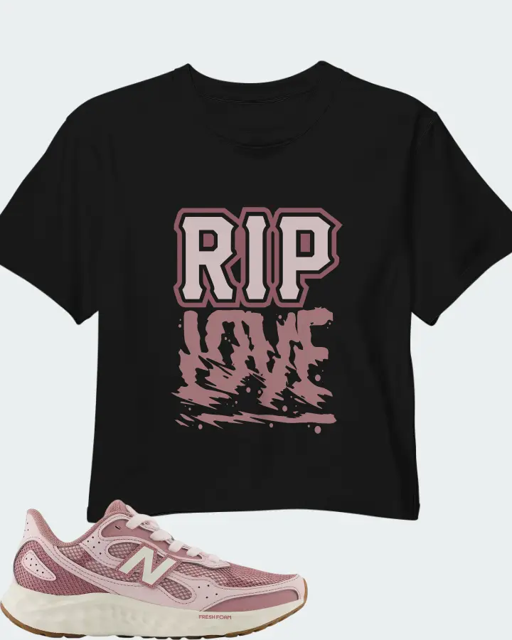 New Balance Fresh Foam Arishi v4 Tiralux Pink Salt with Rosewood Sea Salt Matching Crop Top