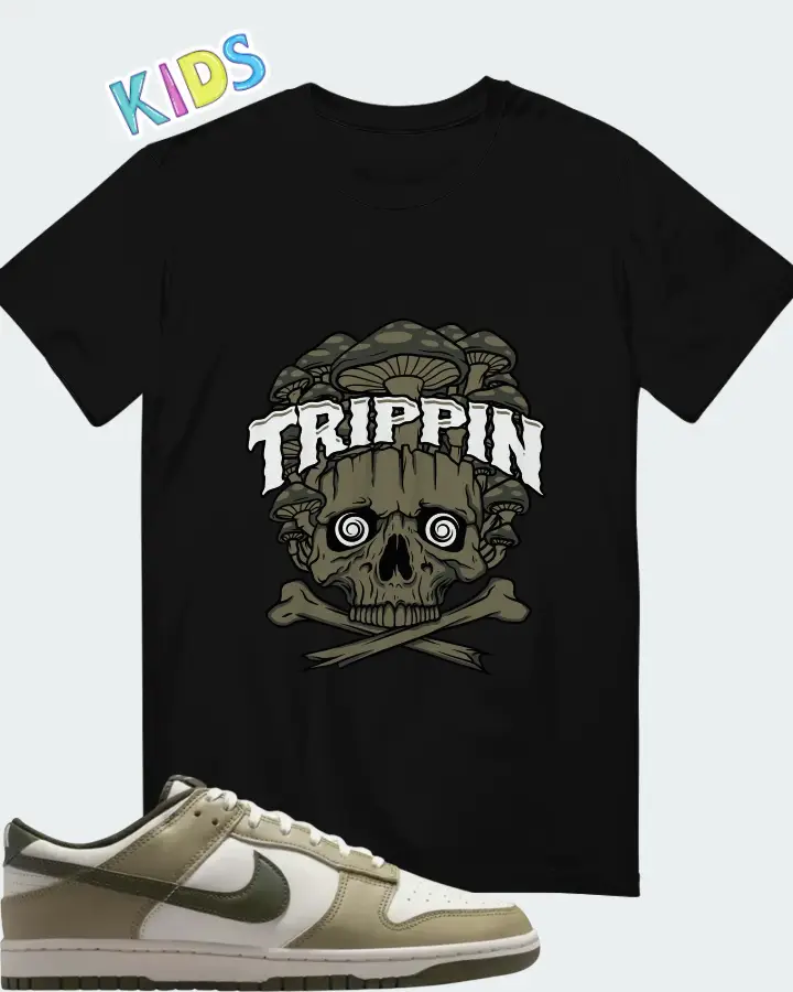 Nike Dunk Low Retro Neutral Olive Cargo Khaki Matching Kid's T-Shirt