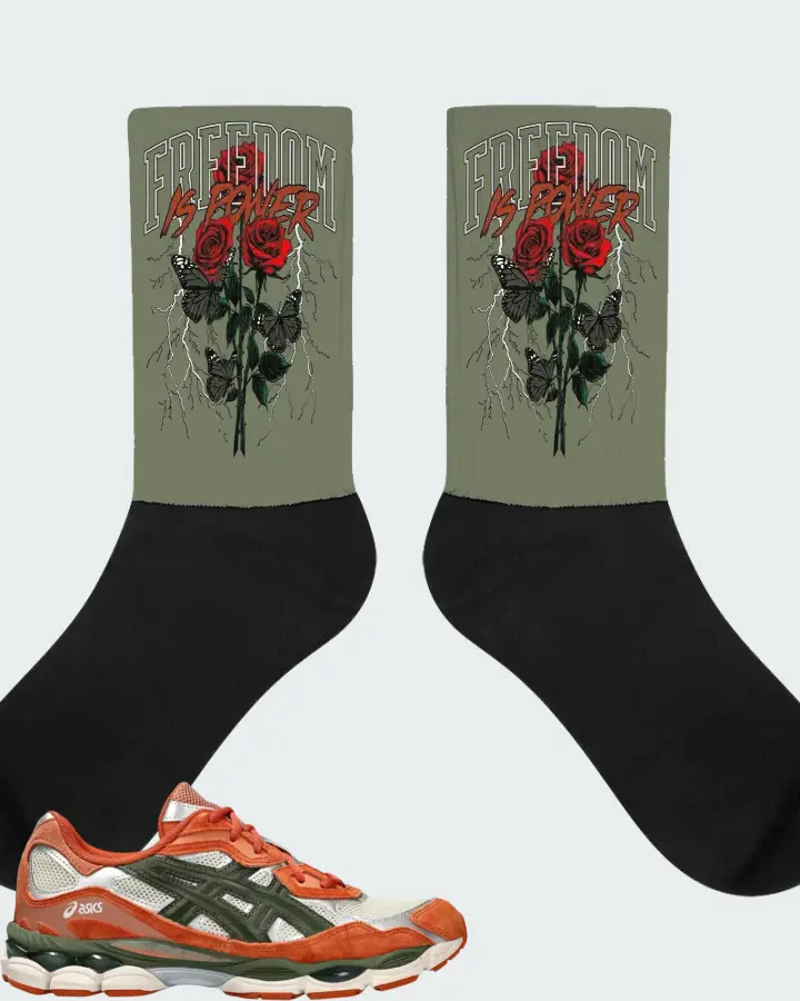 ASICS GEL-NYC Oatmeal Forest Matching Socks