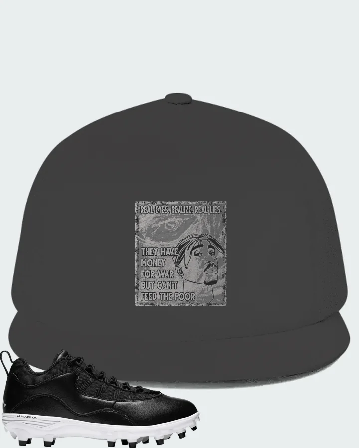 Jordan 10 TD Low  Sneaker Matching Dark Grey Hat - TUPAC Real Eyes Realize Real Lies