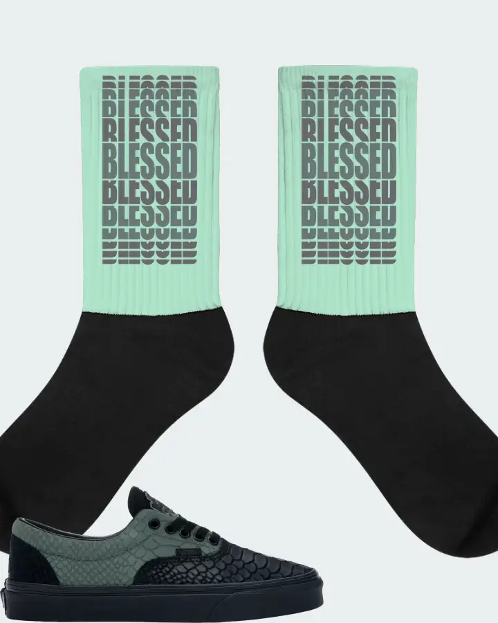 Vans Era Sneaker Matching Mint Socks - BLESSED Many Times