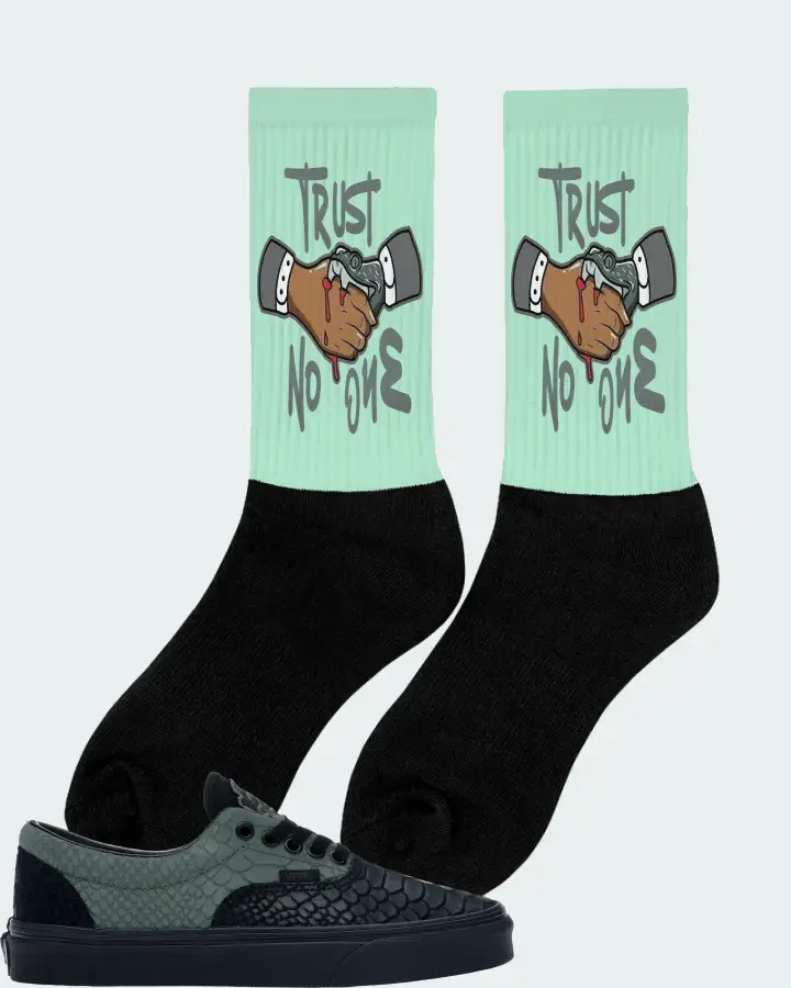 Vans Era Sneaker Matching Mint Socks (Trust No One) - View 3